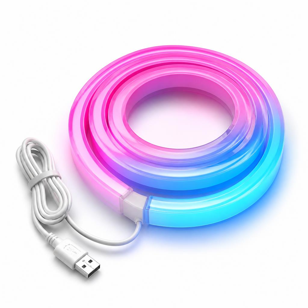 Customer unboxing Neon Desk Light Strip